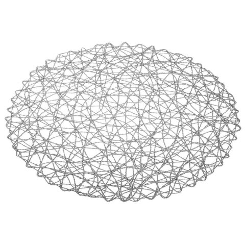 Grupa Orion Sp. z o.o. Podkładka na Stół Okrągła Koronkowa Szara 35 cm ORION Ozdoba Stół
