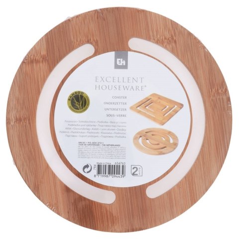 Grupa Orion Sp. z o.o. Podstawka pod Garnek Bambusowa EXCELLENT HOUSEWARE 20 cm Okrągła Ochronna