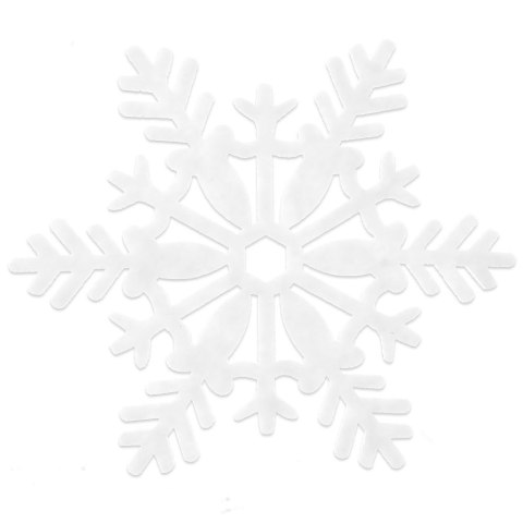 Grupa Orion Sp. z o.o. Podstawki pod Kubek Filcowe Płatek Śniegu 6 szt. 13,5 cm ORION Białe