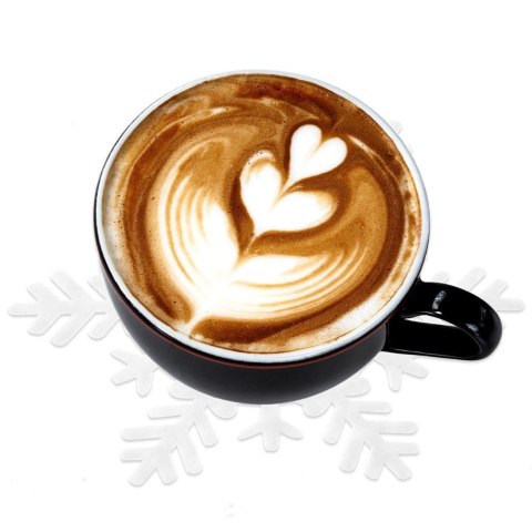 Grupa Orion Sp. z o.o. Podstawki pod Kubek Filcowe Płatek Śniegu 6 szt. 13,5 cm ORION Białe