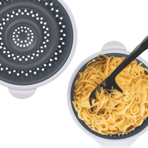 Grupa Orion Sp. z o.o. Cedzak Sitko z Uchwytem Kuchenne Silikonowe Składane Solidne ORION 20 cm