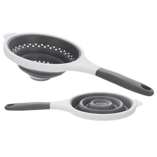 Grupa Orion Sp. z o.o. Cedzak Sitko z Uchwytem Kuchenne Silikonowe Składane Solidne ORION 25,5 cm