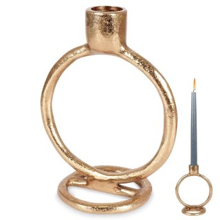 Grupa Orion Sp. z o.o. Świecznik Aluminiowy Złoty Stojak na Świeczkę HOME STYLING COLLECTION 15cm