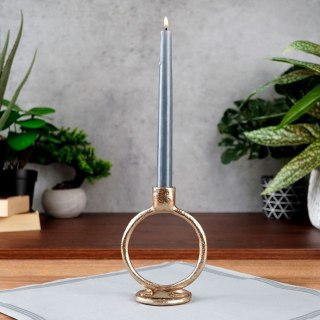 Grupa Orion Sp. z o.o. Świecznik Aluminiowy Złoty Stojak na Świeczkę HOME STYLING COLLECTION 15cm