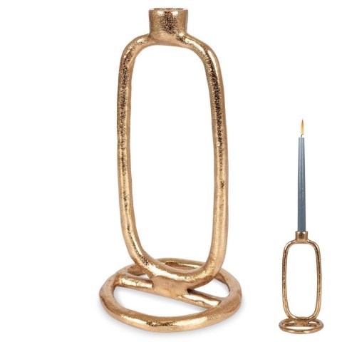 Grupa Orion Sp. z o.o. Świecznik Dekoracyjny Ozdobny Aluminiowy Złoty ORION 24 cm