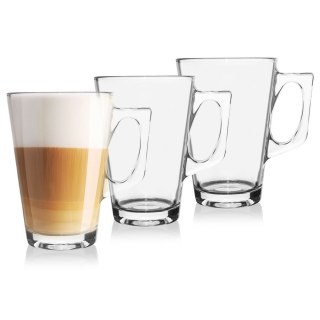 Grupa Orion Sp. z o.o. Szklanki do Kawy Latte Zestaw 3 szt. 240 ml EXCELLENT HOUSEWARE Uchwyt