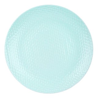 Grupa Orion Sp. z o.o. Talerz Deserowy Ceramiczny Zielony RELIEF 21 cm ORION Pastelowy