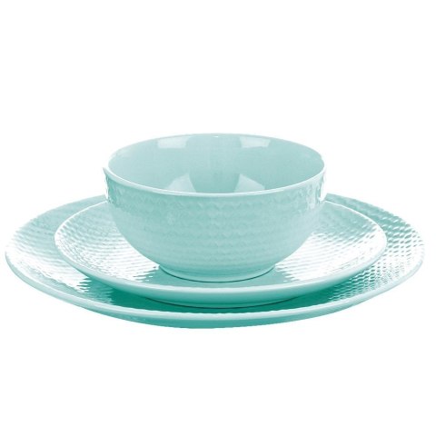 Grupa Orion Sp. z o.o. Talerz Deserowy Ceramiczny Zielony RELIEF 21 cm ORION Pastelowy