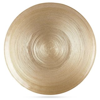 Grupa Orion Sp. z o.o. Talerz Obiadowy Okrągły Płytki Szklany Matowy Złoty VILDE 28 cm