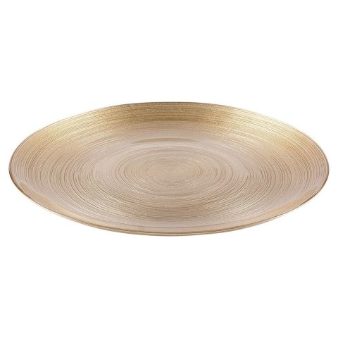 Grupa Orion Sp. z o.o. Talerz Obiadowy Okrągły Płytki Szklany Matowy Złoty VILDE 28 cm