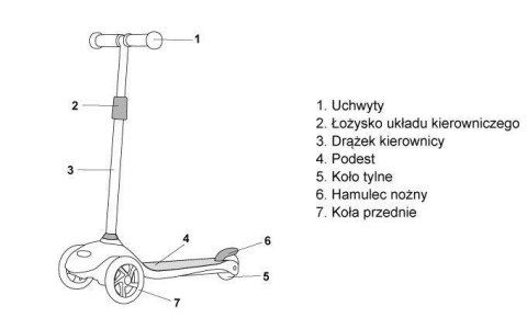 HULAJNOGA TRÓJKOŁOWA Z KÓŁKAMI LED METEOR TUCAN BIRDS