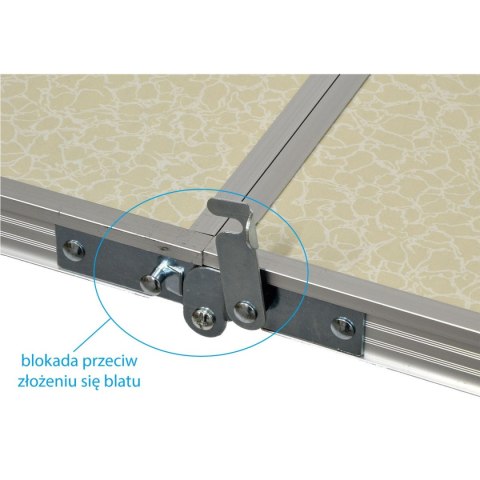 STOLIK TURYSTYCZNY SKŁADANY KEMPINGOWY regulowany 120x60cm