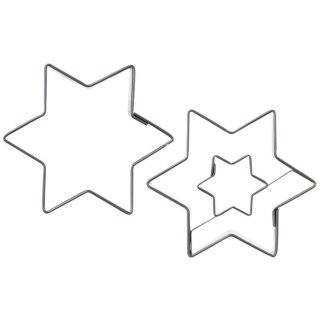 Grupa Orion Sp. z o.o. Zestaw 2 Wykrawaczy do Ciastek Gwiazda 4,5 cm Stal do Zmywarki ORION