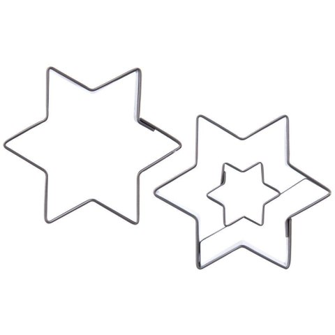 Grupa Orion Sp. z o.o. Zestaw 2 Wykrawaczy do Ciastek Gwiazda 4,5 cm Stal do Zmywarki ORION