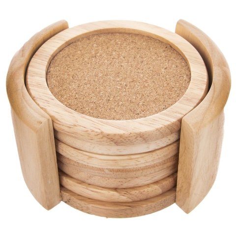 Grupa Orion Sp. z o.o. Podstawki pod Kubek Drewniane z Stojakiem ORION 6 szt.