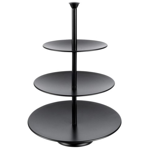 Grupa Orion Sp. z o.o. 3-piętrowa Patera na Ciastka Owoce Słodycze Czarna EXCELLENT HOUSEWARE
