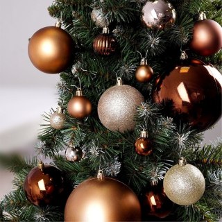 Grupa Orion Sp. z o.o. Zestaw Bombki Choinkowe 94 szt. VILDE Bursztynowe Nietłukące