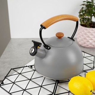 Grupa Orion Sp. z o.o. Czajnik z Gwizdkiem Stalowy Nierdzewny Szary Dekoracyjny ORION 2,9 L