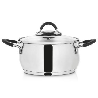 Grupa Orion Sp. z o.o. Garnek Stalowy 2,6 L ORION DALIE 18 cm Silikon Pokrywka Indukcja