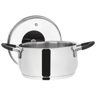 Grupa Orion Sp. z o.o. Garnek Stalowy 2,6 L ORION DALIE 18 cm Silikon Pokrywka Indukcja