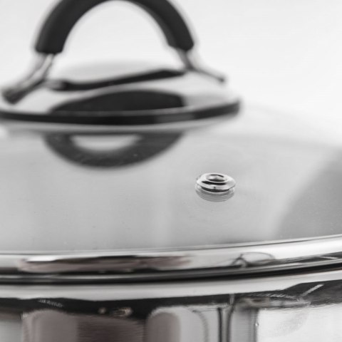 Grupa Orion Sp. z o.o. Garnek Stalowy 2,6 L ORION DALIE 18 cm Silikon Pokrywka Indukcja