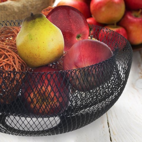 Grupa Orion Sp. z o.o. Koszyk na Owoce Metalowy Czarny VILDE Uniwersalny Praktyczny na Co Dzień