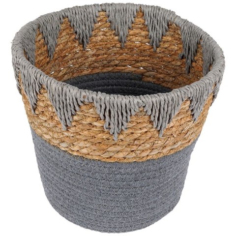 Grupa Orion Sp. z o.o. Osłonka na doniczkę wiklinowa szara 24,5x20 cm