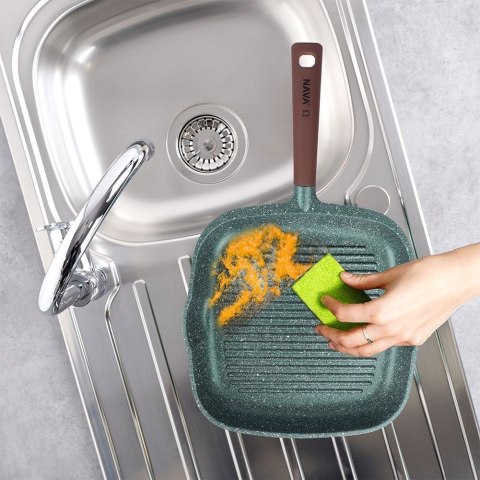 VLACHOS BROS S.A IMPORTS (NAVA),Valantis Vlachos Patelnia grillowa granitowa do grillowania OMEGA 28 cm