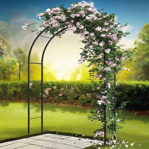 Grupa Orion Sp. z o.o. Pergola Ogrodowa Dekoracyjna Łuk Drabinka Metalowa Solidna VILDE 145x235 cm