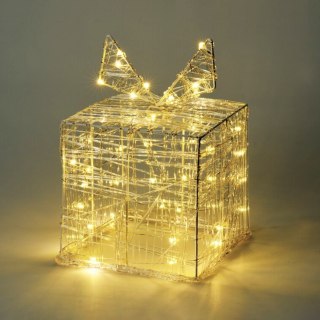 Grupa Orion Sp. z o.o. Prezent Ozdoba Świąteczna Świecąca 40 LED Stojąca Solidna Akryl VILDE 19 cm