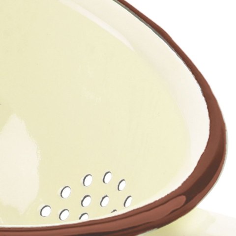 Grupa Orion Sp. z o.o. Cedzak Durszlak do Makaronu Warzyw Owoców Kuchenny Emaliowany ORION 20 cm