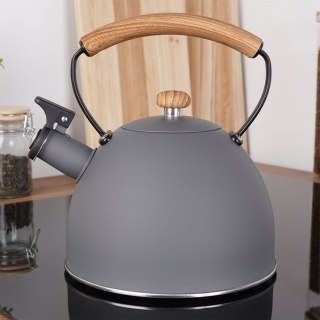 Grupa Orion Sp. z o.o. Czajnik Indukcja Gaz z Gwizdkiem Stalowy Szary Solidny Trwały VILDE 2,5 l