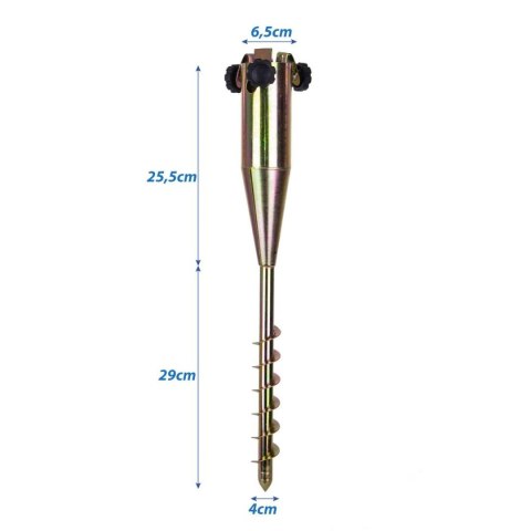 ENERO CAMP Baza Mocowanie do Parasola Metalowa Wkręcana Solidna ENERO 10 x 10 x 56 cm