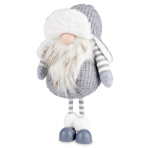 Grupa Orion Sp. z o.o. Figurka Świąteczna Krasnal Stojący VILDE Szary 39 cm Poliester Dekoracyjny