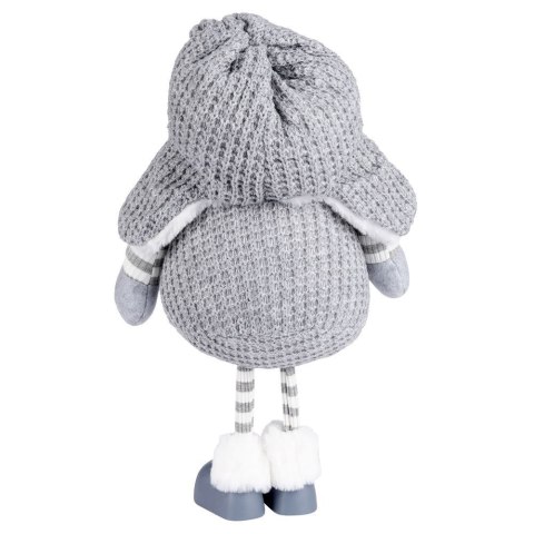 Grupa Orion Sp. z o.o. Figurka Świąteczna Krasnal Stojący VILDE Szary 39 cm Poliester Dekoracyjny