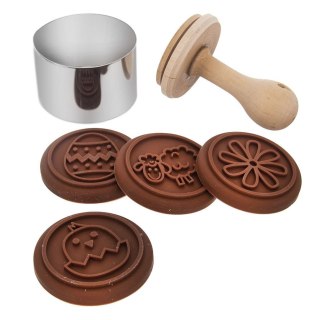 Grupa Orion Sp. z o.o. Stempel do Ciastek z Pierścieniem Silikonowy 6 cm 6 el.