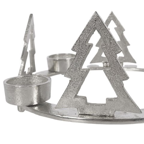 Świecznik na 4 tealight podstawka pod świeczkę aluminiowy święta choinka 4 sztuki 25 cm