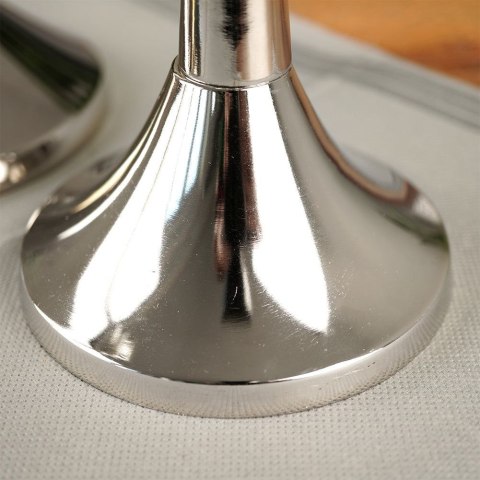 Grupa Orion Sp. z o.o. Świecznik Dekoracyjny Ozdobny Aluminiowy Srebrny ORION 40 cm