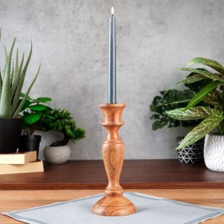 Grupa Orion Sp. z o.o. Świecznik na długą świeczkę drewniany 25,5 cm