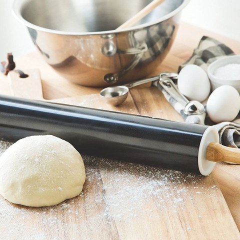 Grupa Orion Sp. z o.o. Wałek do Ciasta Metalowy Obrotowy 46 cm ORION Nieprzywierająca Powłoka