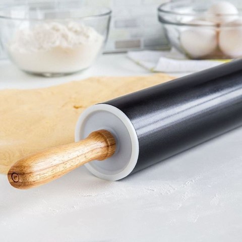 Grupa Orion Sp. z o.o. Wałek do Ciasta Metalowy Obrotowy 46 cm ORION Nieprzywierająca Powłoka