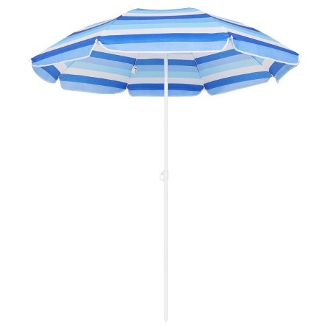 ENERO CAMP Parasol Plażowy Balkonowy w Paski Regulowany Łamany Solidny ENERO 180 cm