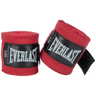 EVERLAST Owijki Taśmy Bandaże Bokserskie Czerwone Oddychające Solidne EVERLAST 305cm