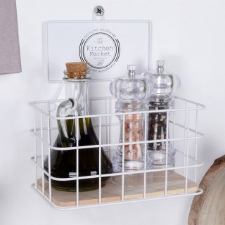 Grupa Orion Sp. z o.o. Półka Kuchenna Metalowa Biała Dekoracyjna Wytrzymała ORION 21x12,5x24 cm