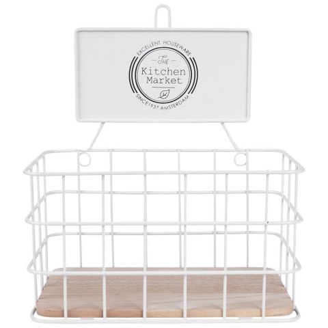 Grupa Orion Sp. z o.o. Półka Kuchenna Metalowa Biała Dekoracyjna Wytrzymała ORION 21x12,5x24 cm