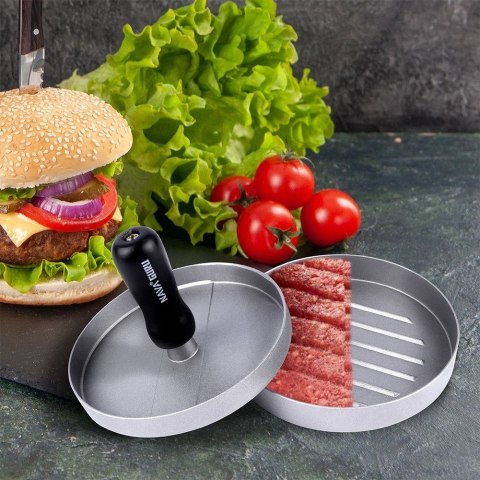 VLACHOS BROS S.A IMPORTS (NAVA),Valantis Vlachos Prasa do Burgerów Praska Forma Metalowa z Dociskiem BBQ Guru NAVA 12 cm