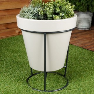 Grupa Orion Sp. z o.o. Stojak na doniczkę metalowy czarny dwustronny 37x41 cm