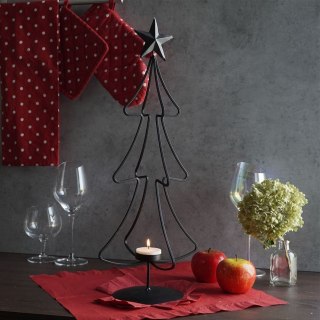 Grupa Orion Sp. z o.o. Świecznik Tealight Choinka Metalowy Czarny HOME STYLING COLLECTION 55 cm