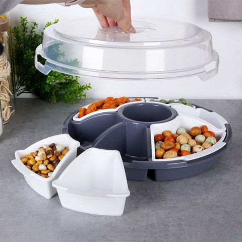 Grupa Orion Sp. z o.o. Pojemnik na Przekąski do Serwowania z Pokrywą EXCELLENT HOUSEWARE 33 cm