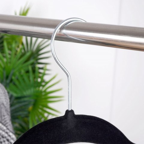 Grupa Orion Sp. z o.o. Wieszaki na Ubrania Czarne Obrotowe Welurowe STORAGE SOLUTIONS 10 szt.